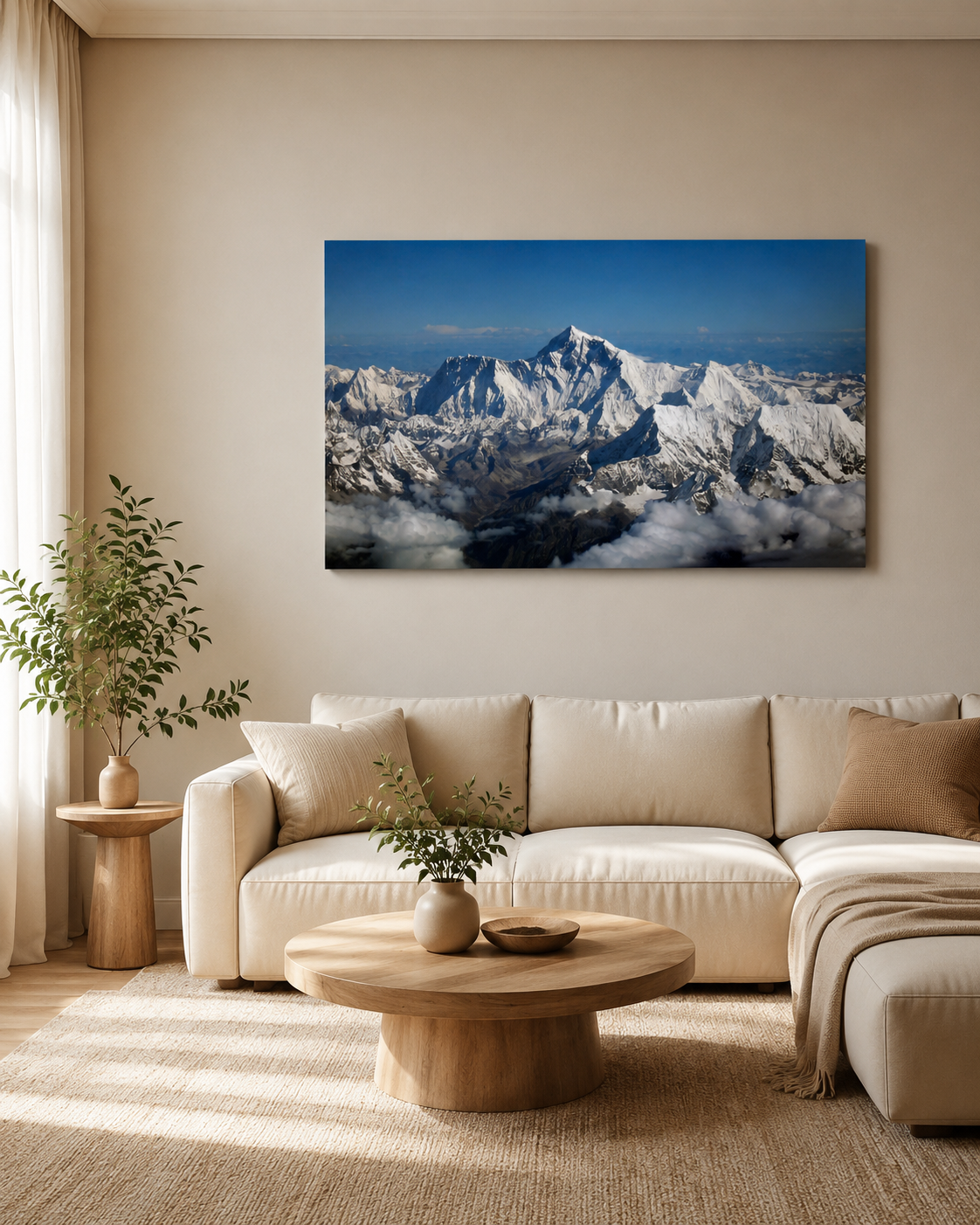 Mt. Everest Canvas Print Canada | Sagarmatha Nepal Wall Art by Hamro Print